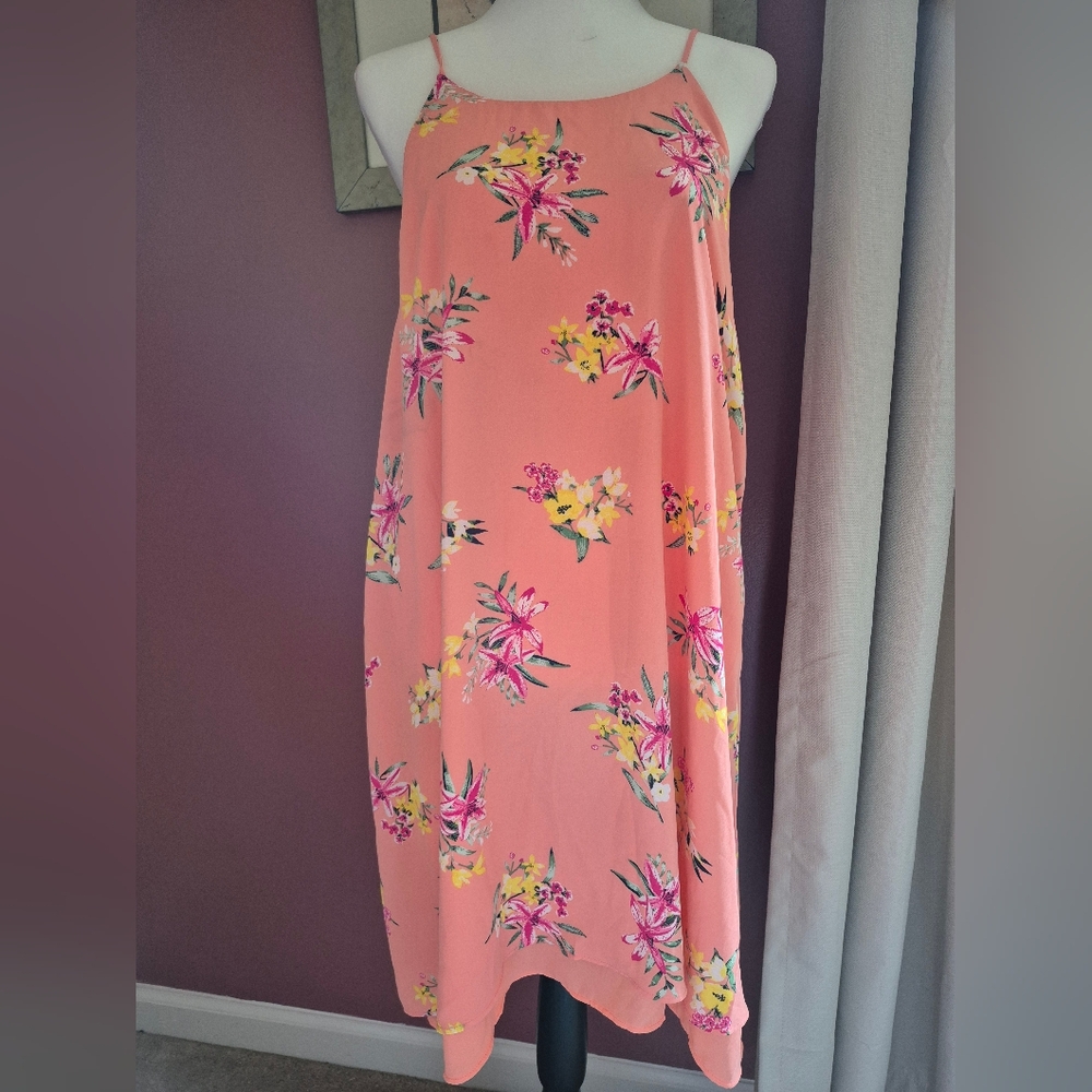 Pink Rose Floral Sundress - Size XL‎